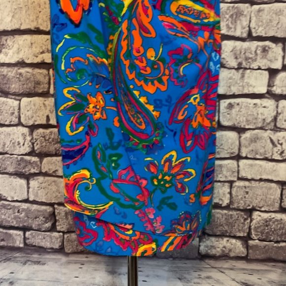 DONATED✨HPx2✨ Ralph Lauren One-Shoulder Multi-colored Dress Size 8 💙💗💛💚 - Picture 4 of 11